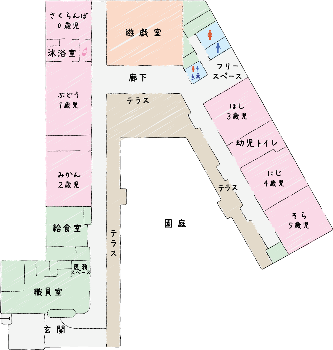 施設の平面図